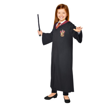 COSTUME ROBE SORCIER HERMIONE+BAGUETTE 6-8 ANS