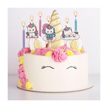 BOUGIES ANNIVERSAIRE LICORNE (12 bougies+3 bougies figurines)