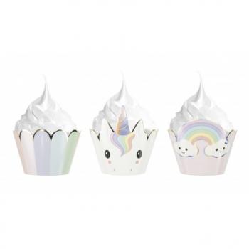 CUPCAKE WRAPPERS BABY LICORNE X6