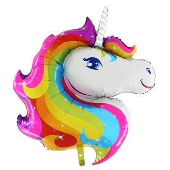 BALLON ALU TETE DE LICORNE 41"104CM