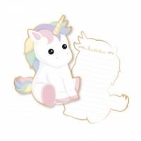 SET INVITATIONS BABY LICORNE X8