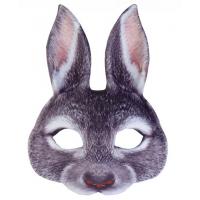 DEMI MASQUE LAPIN REALISTE MARRON