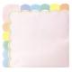 SERVIETTES FESTONNEES 33X33CM ROSE PASTEL ET OR X16