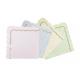 SERVIETTES FESTONNEES 33X33CM PASTEL ASS ET OR X16 (rose/bleu/vert/ja