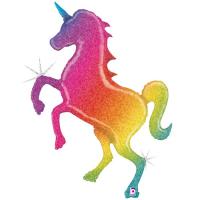 BALLON ALU LICORNE GLITTER 54"137CM