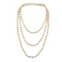 COLLIER PERLES NACREES BLANC 180CM