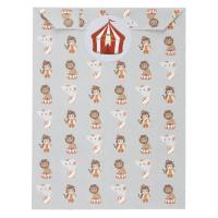 SACHET PAPIER CIRCUS VINTAGE (17x13cm)  X25 (avec stickers)