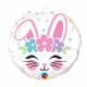 BALLON ALU ROND  BUNNY 18"46CM