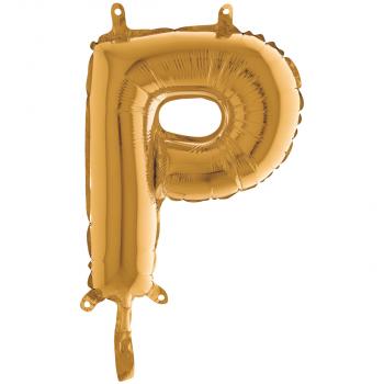 BALLON ALU LETTRE P OR 14" 36CM