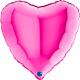 BALLON ALU COEUR MAGENTA 18" 46CM