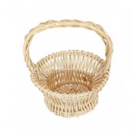 PANIER OSIER BLANC ANSE D.24X H.26CM