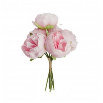 BOUQUET 6 PIVOINES ROSE PASTEL 27.5CM