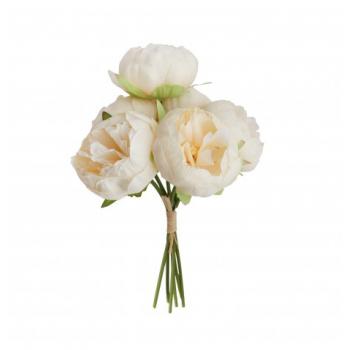 BOUQUET 6 PIVOINES BLANC 27.5CM