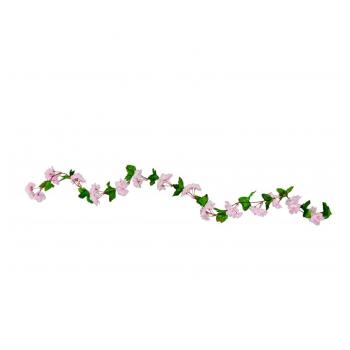 GUIRLANDE FLEURS DE CERISIERS BLANC ET ROSE 220CM