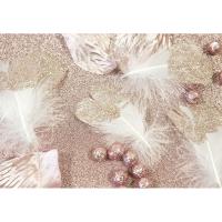 PLUME PAILLETEE DECO ROSE GOLD X25