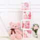 KIT 4 CUBES +LETTRES (BABY OU BEBE)