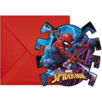 INVITATIONS + ENV SPIDERMAN X6