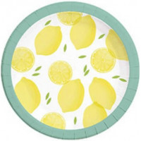 ASSIETTE CARTON CITRON DIAM 23CM X8