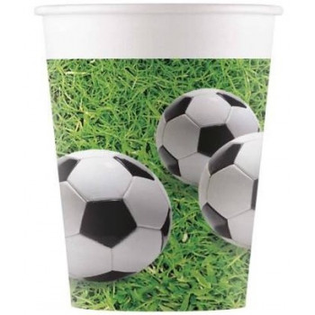 GOBELET CARTON FOOTBALL PARTY 25CL X8