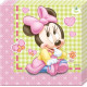 SERVIETTE 3 PLIS 33X33CM BABY MINNIE X20