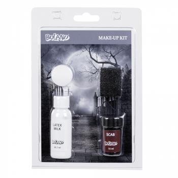 SET DE MAQUILLAGE ZOMBIE (latex liquide, croûte de sang 15ml,...)