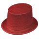 CHAPEAU HAUT DE FORME PAILLETTE ROUGE