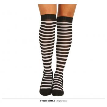 GRANDES CHAUSSETTES RAYEES NOIR ET BLANC