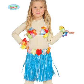 ENSEMBLE HAWAIEN ENFANT 3 PIECES BLEU