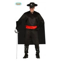 COSTUME CAVALIER NOIR  ADULTE 52/54