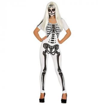 COSTUME SQUELETTE FEMME BLANC TAILLE S (36-38)