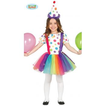 COSTUME CLOWN FILLE 3/4 ANS