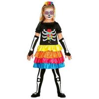 COSTUME SQUELETTE MEXICAIN FILLE 5/6 ANS