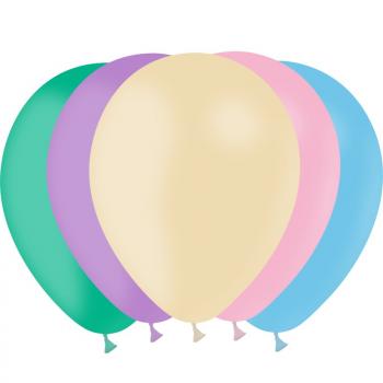 BALLON LATEX STD 28CM PASTEL ASS X50