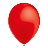 BALLON LATEX METAL ROUGE 25CM X12