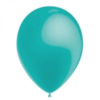 BALLON LATEX METAL TURQUOISE 25CM X12