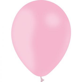 BALLON LATEX STD 12"30CM ROSE BONBON X10