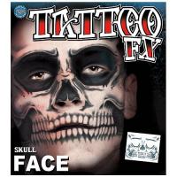 TATOUAGE FACIAL TETE DE MORT