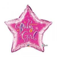 BALLON ALU BABY GIRL ETOILE 22" 56cm