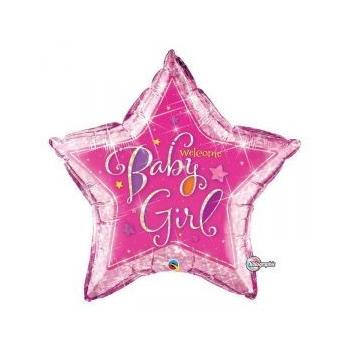 BALLON ALU BABY GIRL ETOILE 22" 56cm