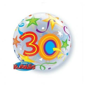 BUBBLE 30ANS ETOILES 22" 56cm