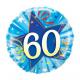 BALLON ALU ROND BIRTHDAY 60 ETOILE BLEU 18" 46cm