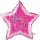 BALLON ALU FORME ETOILE WELCOME BABY ROSE 36" 91CM