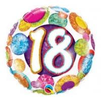 BALLON ALU ROND BIRTHDAY 18 ANS HOLO 18" 46cm