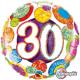 BALLON ALU ROND BIRTHDAY 30ANS HOLO 18" 46cm