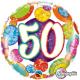 BALLON ALU ROND BIRTHDAY 50ANS HOLO 18" 46cm