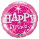 BALLON ALU ROND PINK STAR 18" 46cm