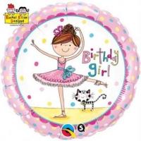 BALLON ALU ROND BIRTHDAY RACHEL HEL I 18" 46cm