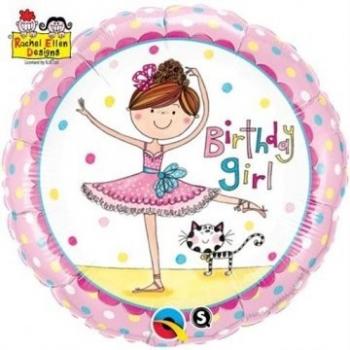 BALLON ALU ROND BIRTHDAY RACHEL HEL I 18" 46cm