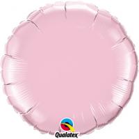 BALLON ALU ROND PEARL PINK 18" 46cm