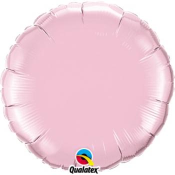 BALLON ALU ROND PEARL PINK 18" 46cm